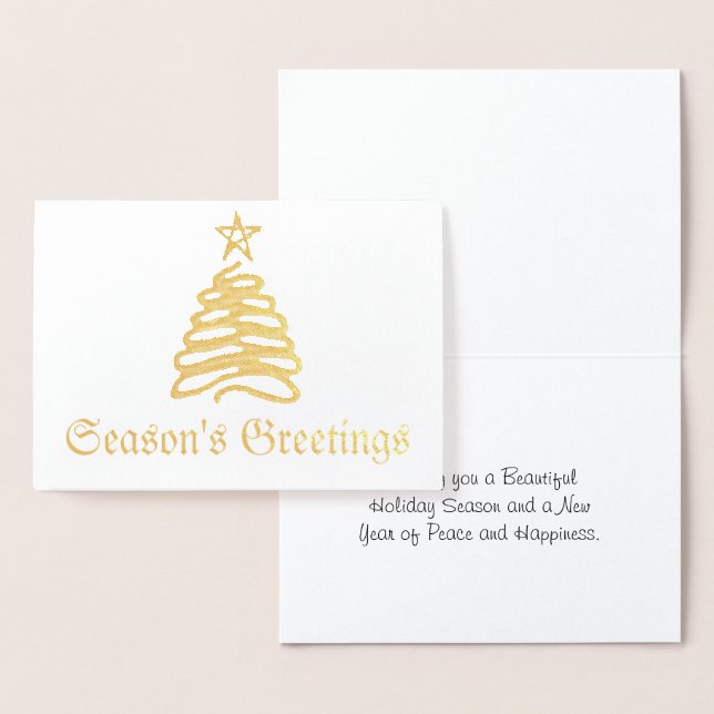 Foil Christmas Tree Card (Display)