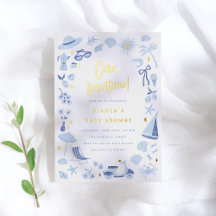 Foil Ciao Bambino Italian Blue Boy Baby Shower