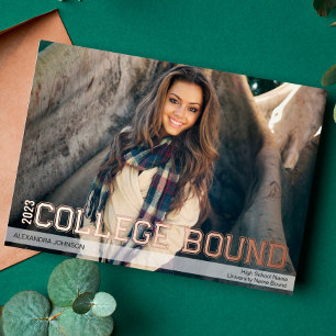 Foil College Bound High School Grad Announcement