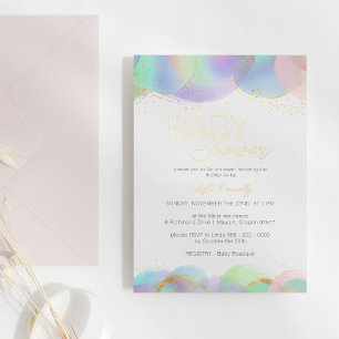 FOIL Colourful Rainbow Bubbles Baby Shower
