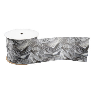 Foil Crinkle Pattern Satin Ribbon