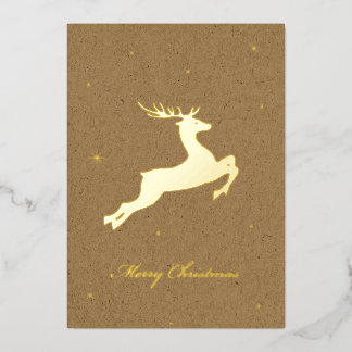 Foil Deer Christmas Card