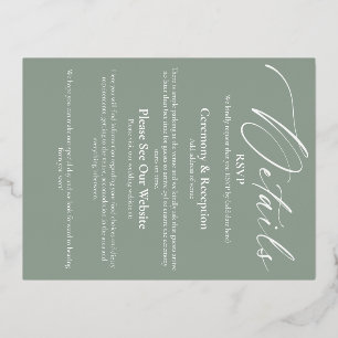 Foil Detail Card for Invitation Packs