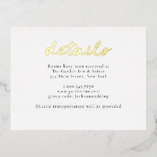 Foil Details Wedding Enclosure Card
