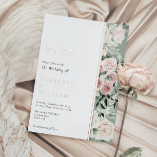 FOIL Dusty Rose Gold Sage Vintage We Do Wedding