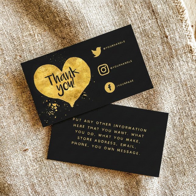 Foil effect heart Social Links Card for orders. (Foil effect heart Social Links Card for orders.)