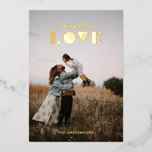 Foil Geo Love Overlay Valentine's Day Card