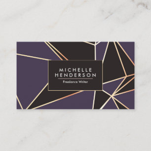 Foil Geometric Abstract Business Card