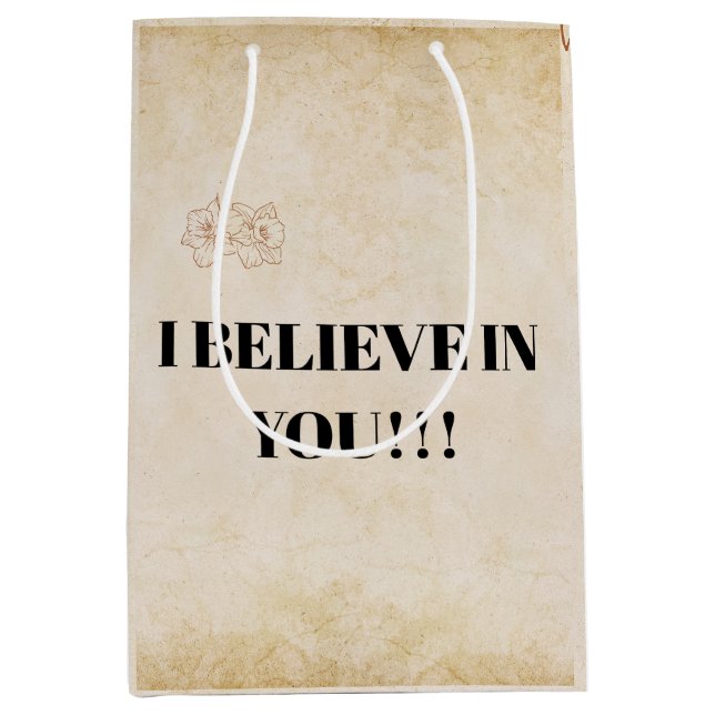 Foil Gift Tag Medium Gift Bag (Front)