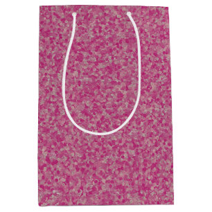 Foil Glitter Dots, Pink-Silver-GIFT BAG m
