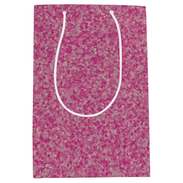 Foil Glitter Dots, Pink-Silver-GIFT BAG m (Front)