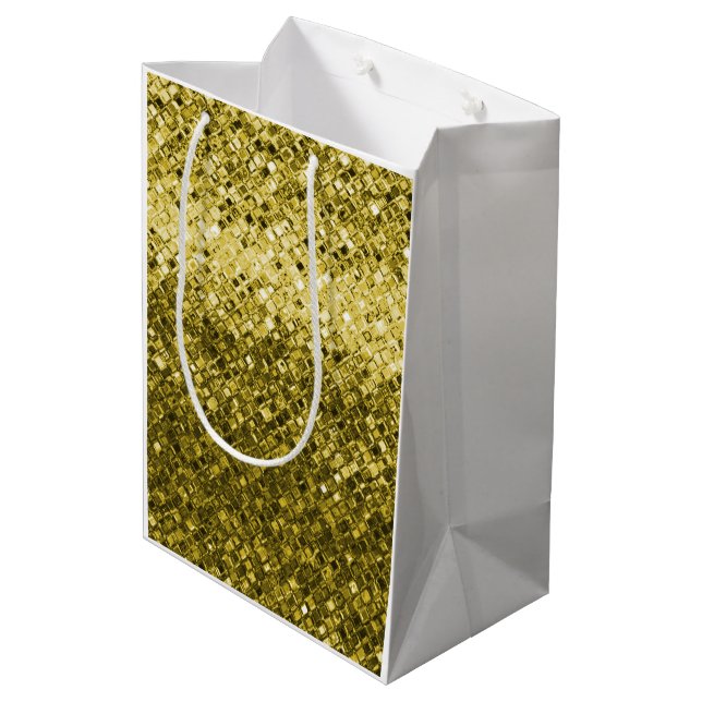 Foil Gold Gift Bag (Back Angled)