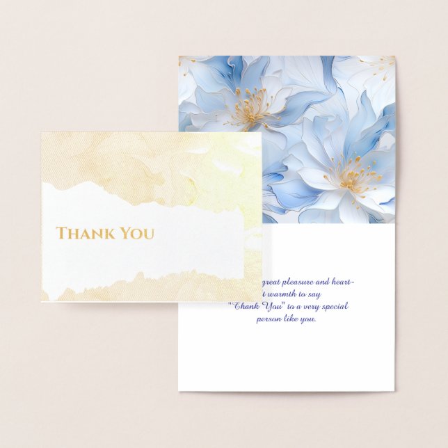 Foil Gold or Silver Floral Greeting Foil Card (Display)