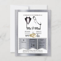 Foil-Gold-Silver-Brass Trendy Wedding
