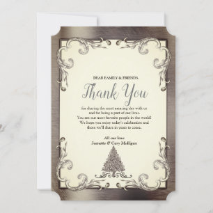 Foil-Gold-Silver-Brass Vintage Thank You Card