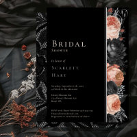 FOIL Gothic Vintage Black Blush Bridal Shower