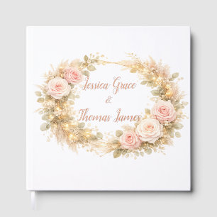 Foil Guestbook Soft Pink Roses