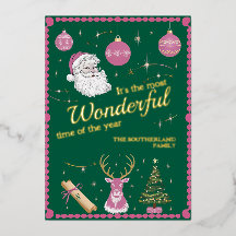 Foil Holiday Card - Personalised Festive Greetings