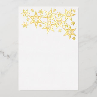 Foil Holiday Card with Stars