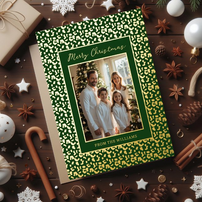 Foil Holiday Editable Christmas Card Template Gold (Creator Uploaded)