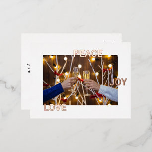 Foil Holiday Post Card, Christmas Card