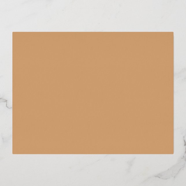Foil Holiday Postcard – Warm Sand Minimalist (Front)