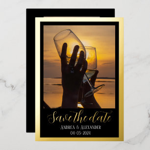 Foil invitation Save The Date Card