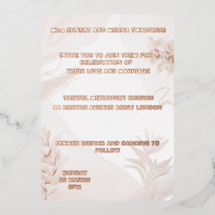 foil invitations wedding