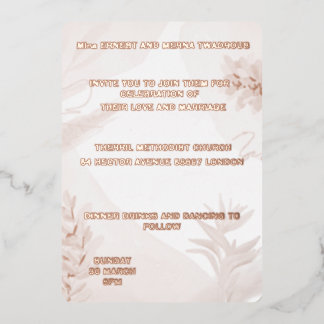 foil invitations wedding