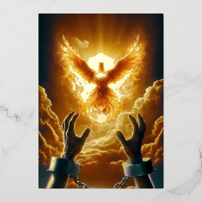 Foil Liberty Dove - 2 Corinthians 3:17–18 KJV Card (Front)