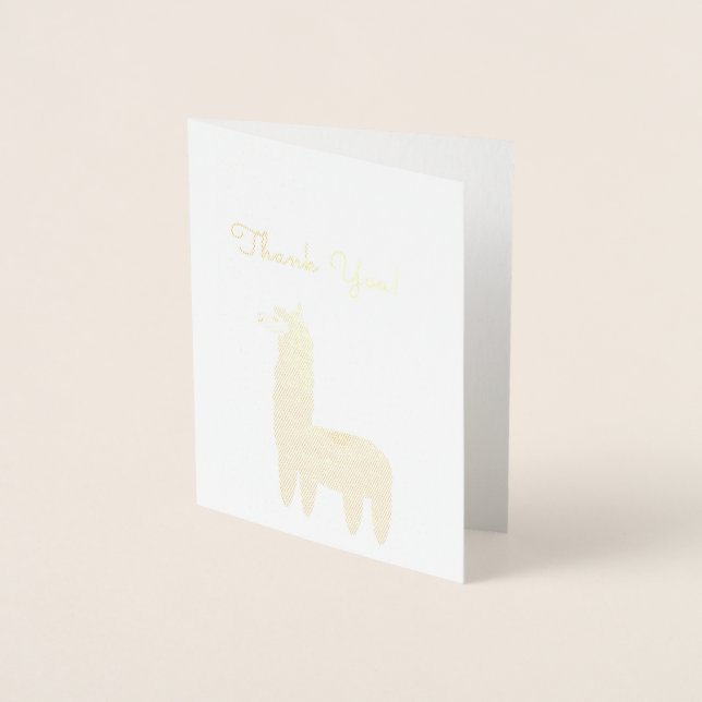 Foil Llama Thank you card (Front)