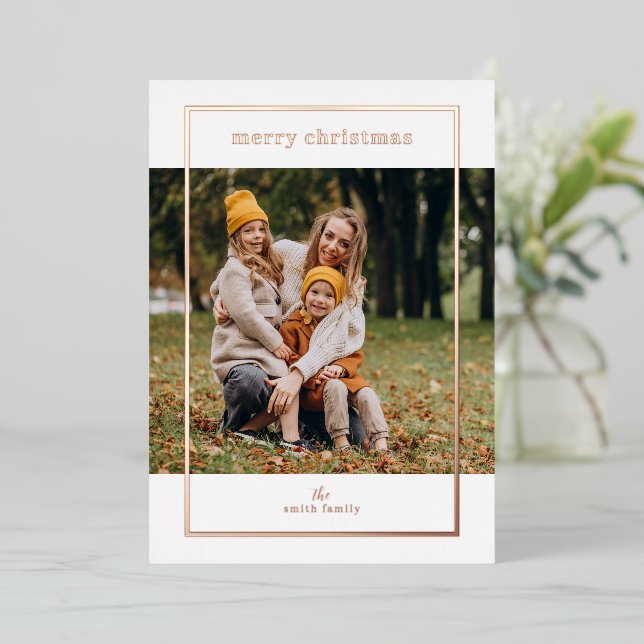 Foil Merry Christmas Card (Standing Front)