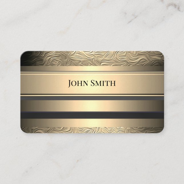 Foil Metal Black Gold Law Doctor Business Cards (Front)