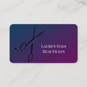 Foil Metal Black Gold Salon Hair Business Cards