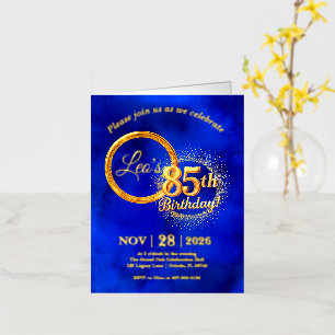 Foil Milestone Birthday Invitation Card