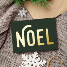 Foil Minimalist Simple Noel Christmas Holiday