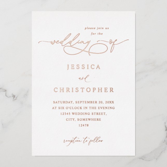 Foil Modern Calligraphy 3 Wedding (Front)