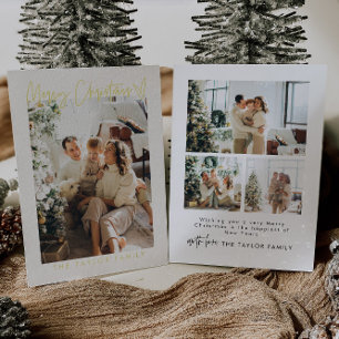 Foil Modern Elegant Photo Christmas Card