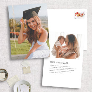 Foil Modern Tassel Photo Graduation Announcement