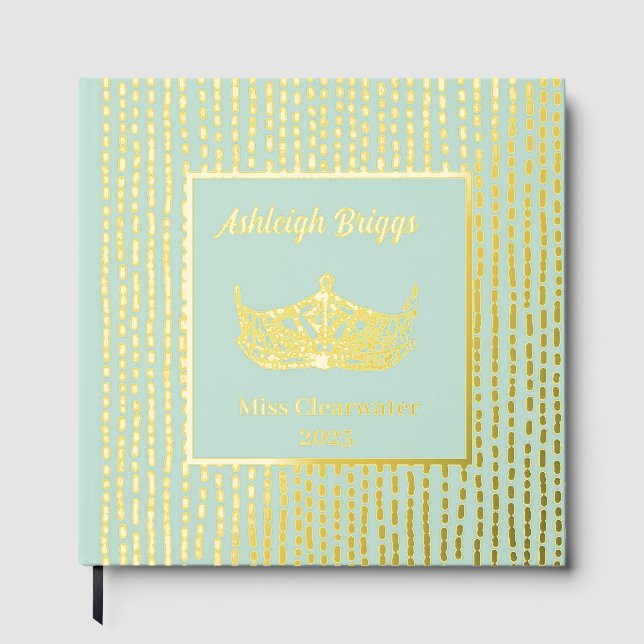 Foil Pageant Crown Photo Scrapbook with front text Guest Book (Front)