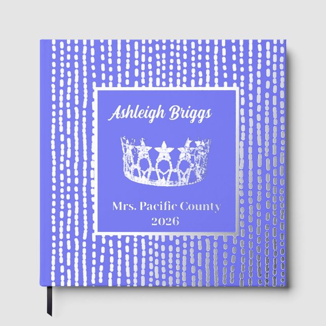 Foil Pageant Crown Photo Scrapbook with front text Guest Book (Front)