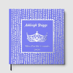 Foil Pageant Crown Photo Scrapbook with front text Guest Book