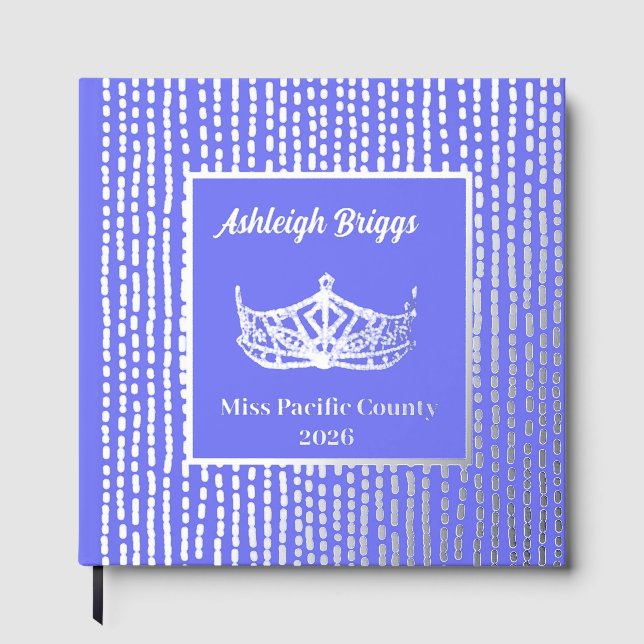 Foil Pageant Crown Photo Scrapbook with front text Guest Book (Front)