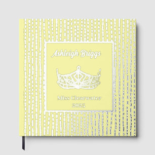 Foil Pageant Crown Photo Scrapbook with front text Guest Book