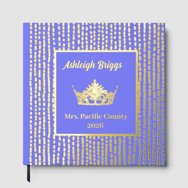 Foil Pageant Crown Photo Scrapbook with front text Guest Book (Front)