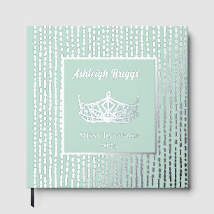 Foil Pageant Crown Photo Scrapbook with front text Guest Book