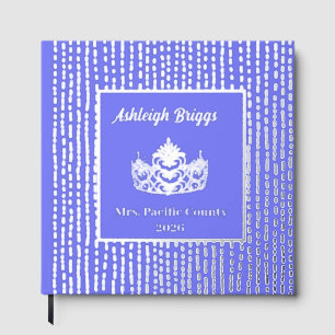 Foil Pageant Crown Photo Scrapbook with front text Guest Book