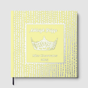 Foil Pageant Crown Photo Scrapbook with front text Guest Book