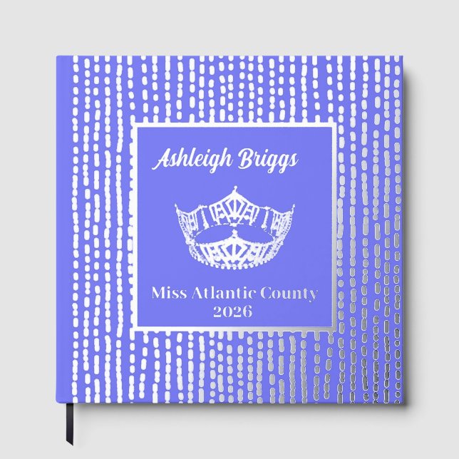 Foil Pageant Crown Photo Scrapbook with front text Guest Book (Front)
