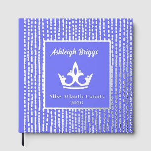 Foil Pageant Crown Photo Scrapbook with front text Guest Book